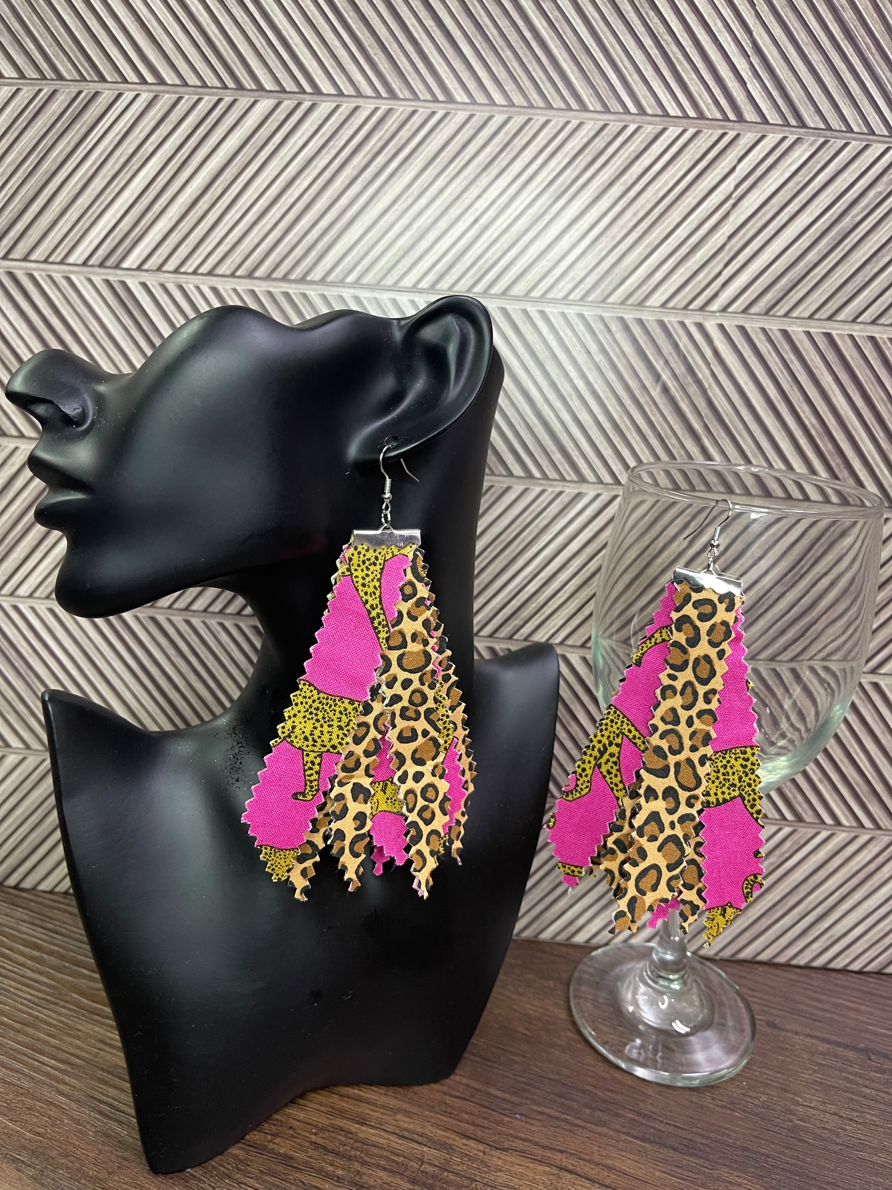 Signature Mixed Print Tassel Earrings