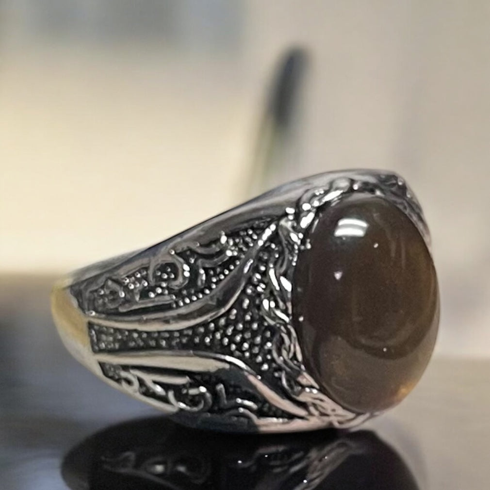 Tigers Eye Men's Fashion Ring