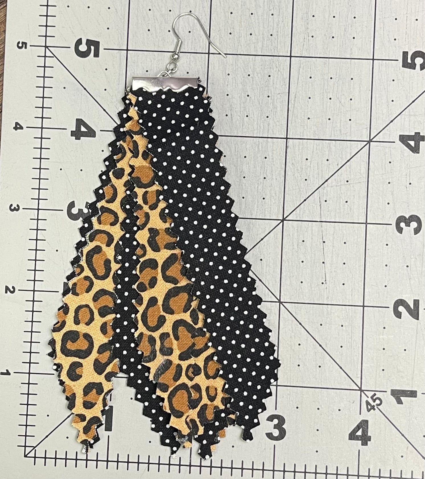 Signature Mixed Print Tassel Earrings