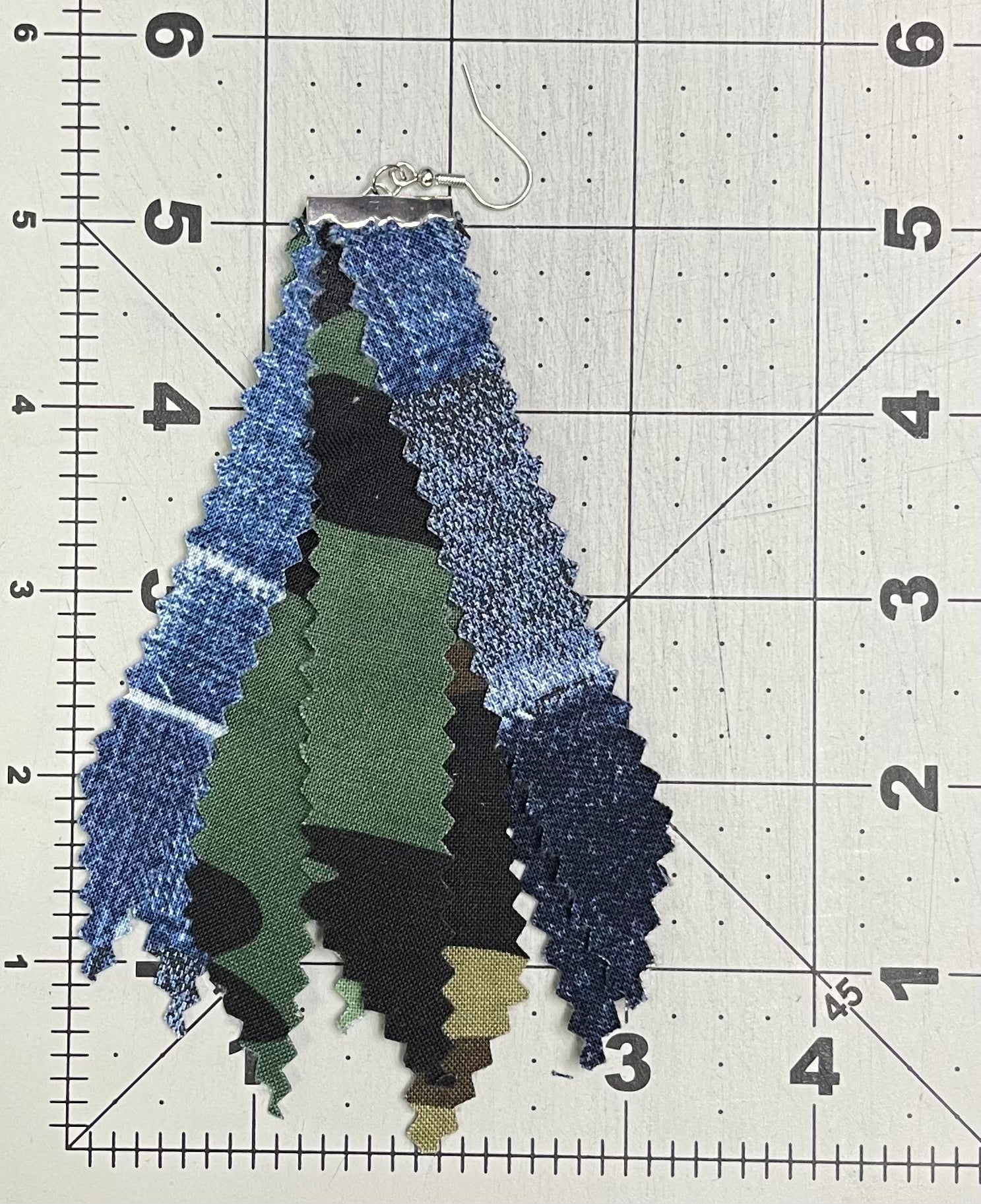 Signature Mixed Print Tassel Earrings