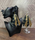 Elevated Signature Mixed Print Tassel Earrings