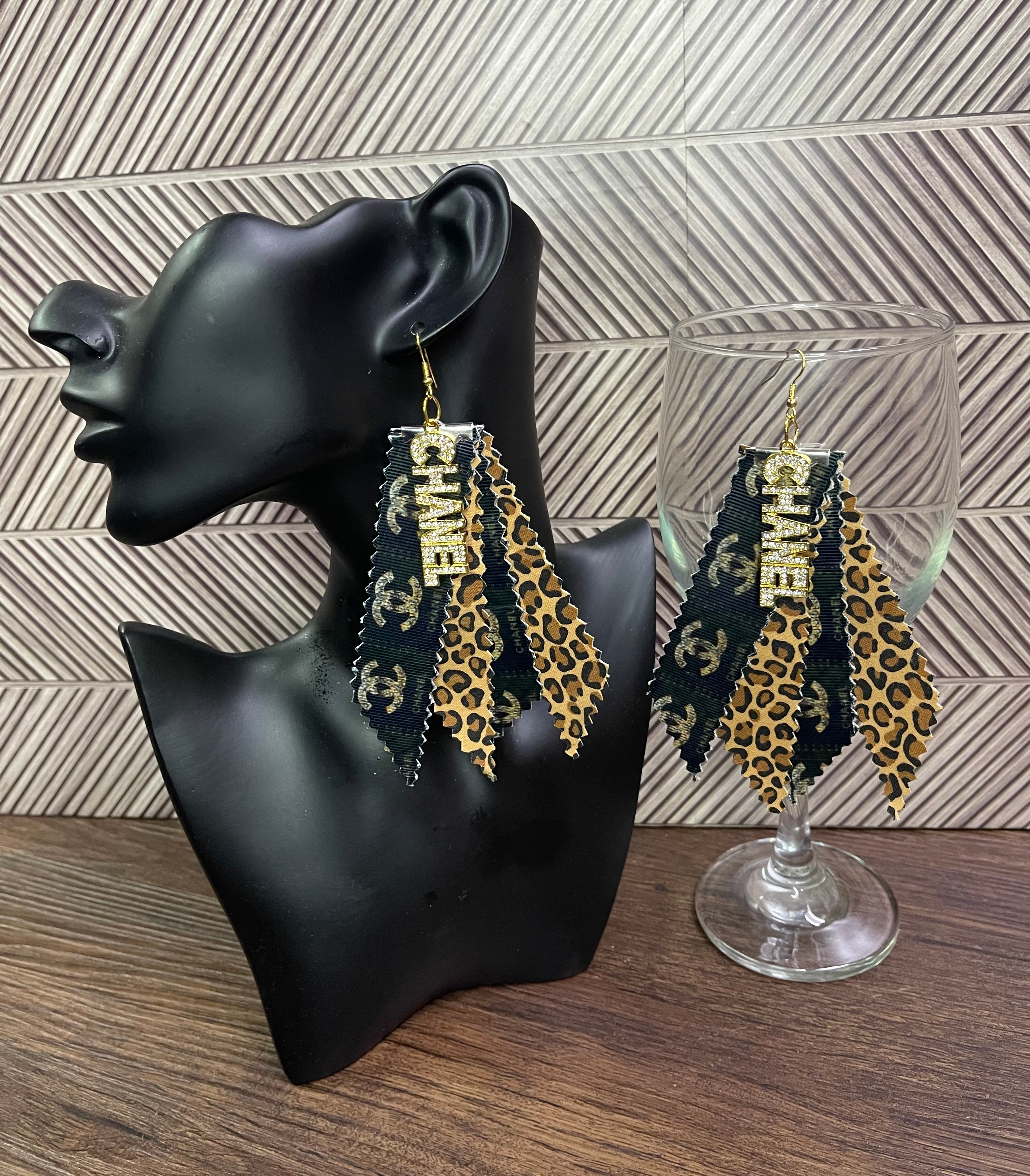 Elevated Signature Mixed Print Tassel Earrings