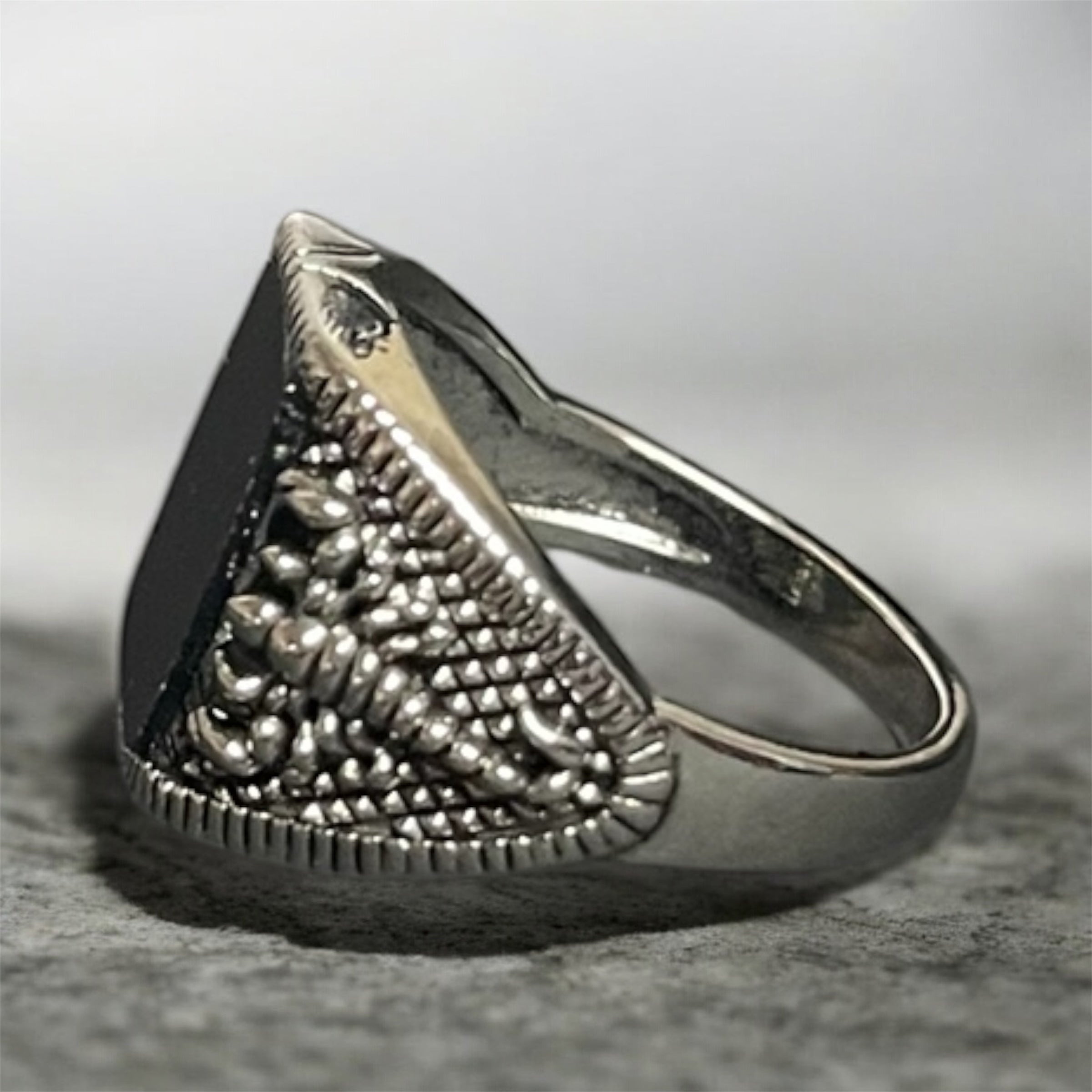 Black Stone Men's Fashion Ring