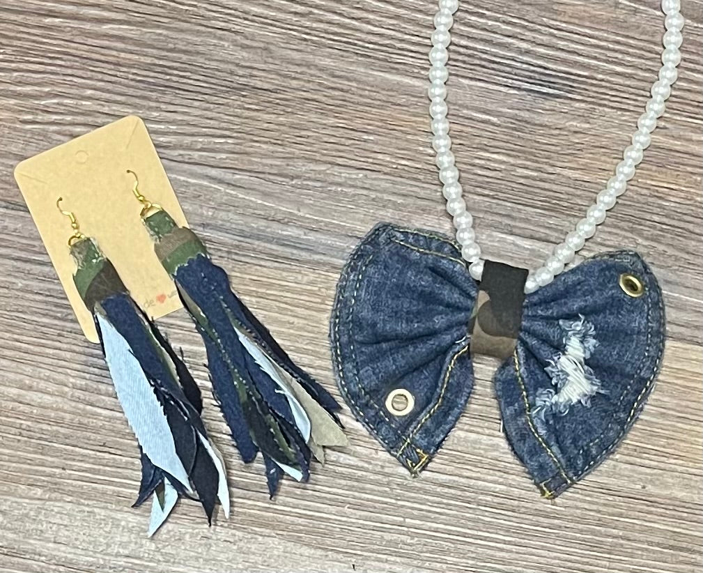 Handmade Denim/Camo Set
