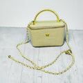 Small Woven top handle crossbody purse