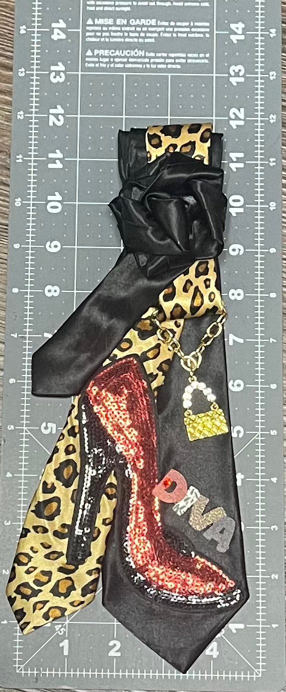 Kustom Double Val Tie-Cheetah Red Heel