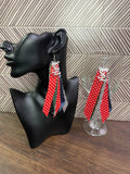 Elevated Signature Mixed Print Tassel Earrings