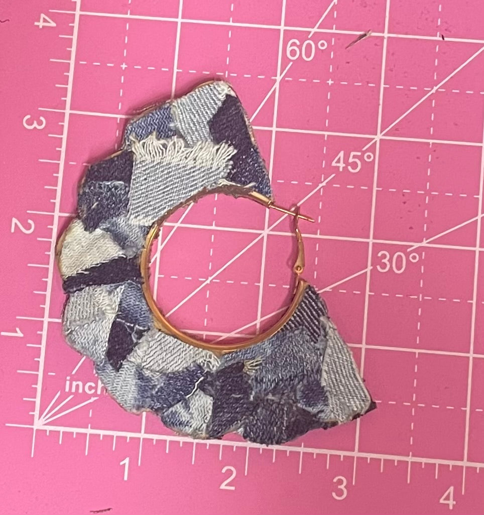 Kustom Earrings-Demin meets Camo