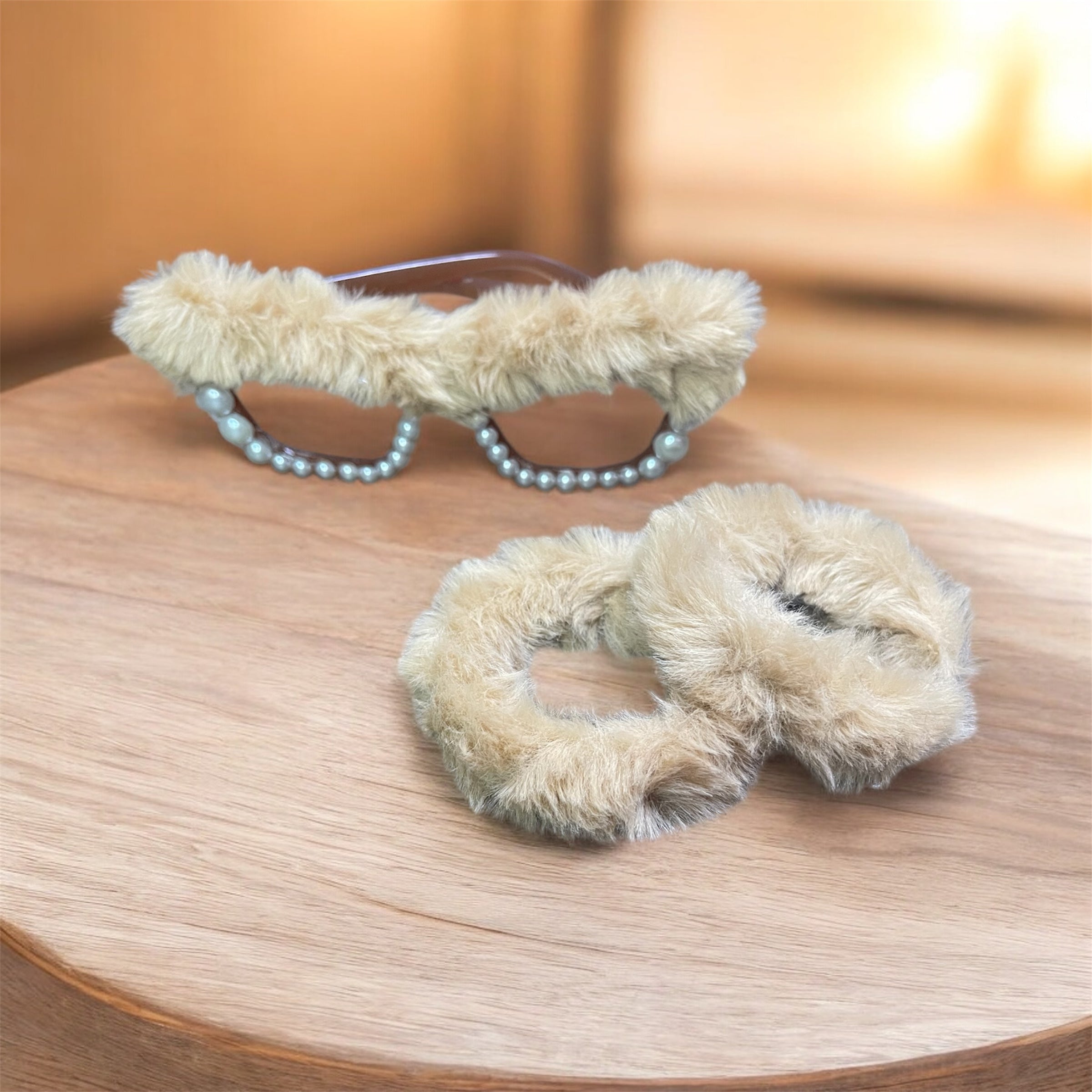 Kustom Faux Fur Set-Tan