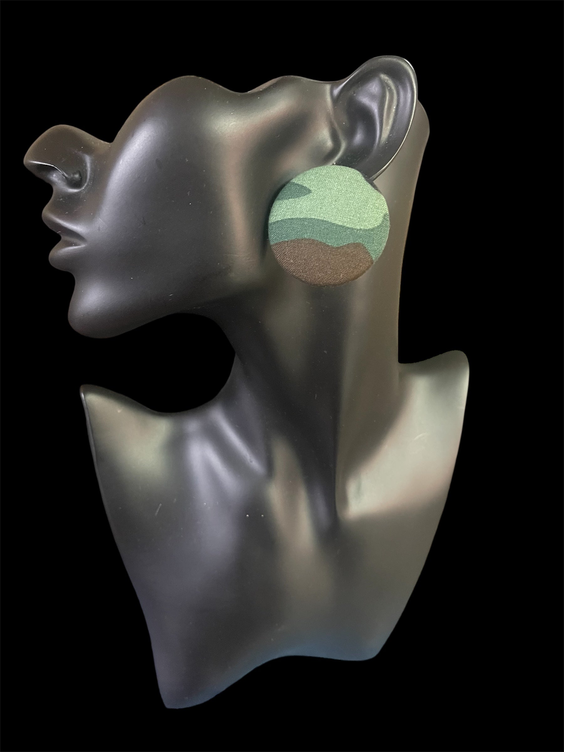 Kustom Button Earrings