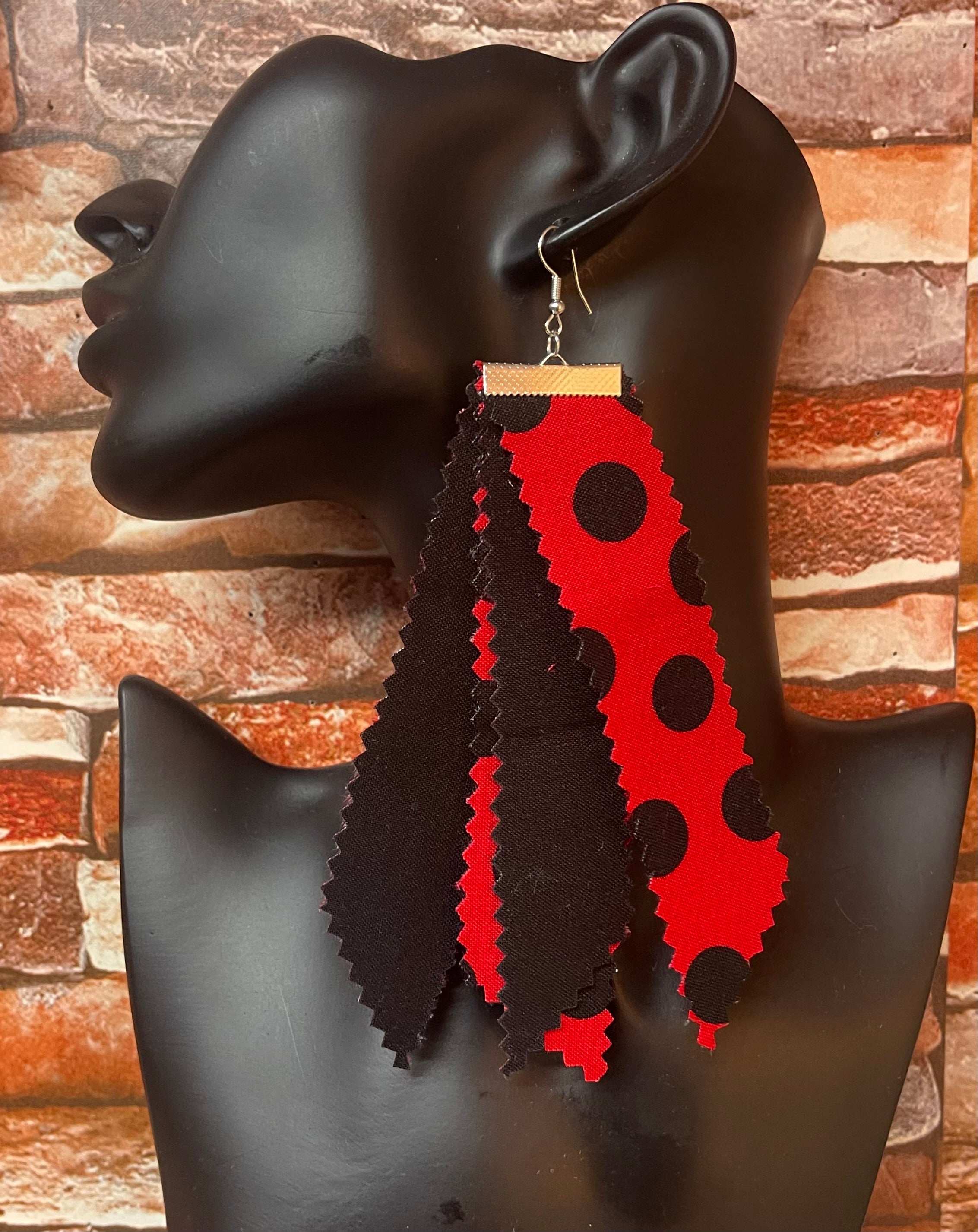 Signature Mixed Print Tassel Earrings