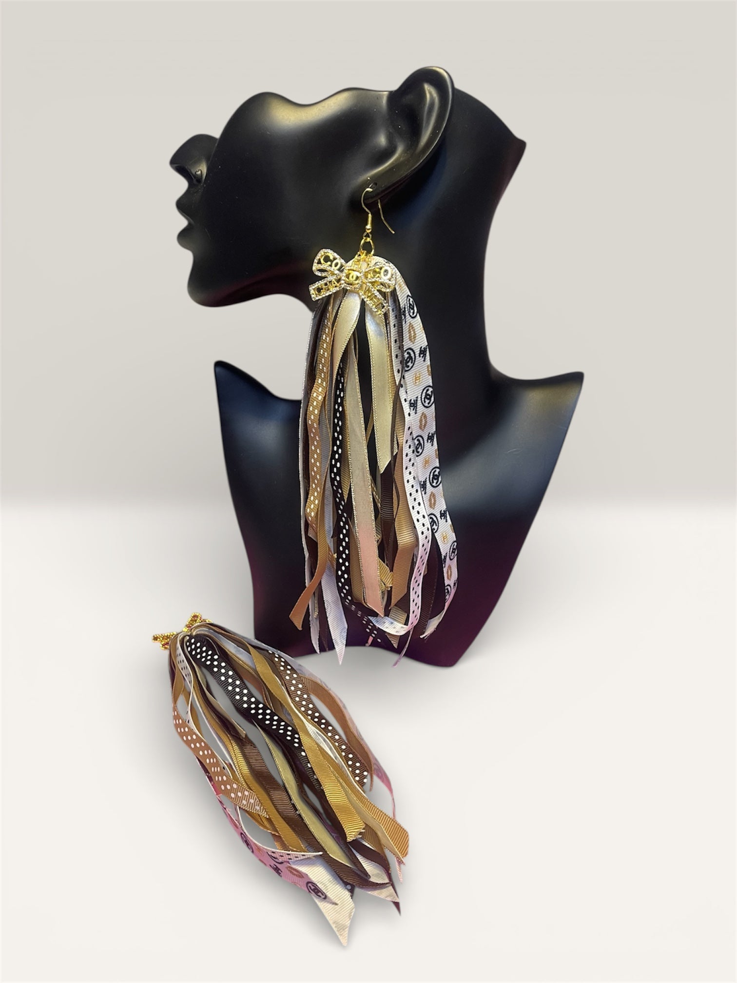 Kustom Ribbon Tassel Earrings