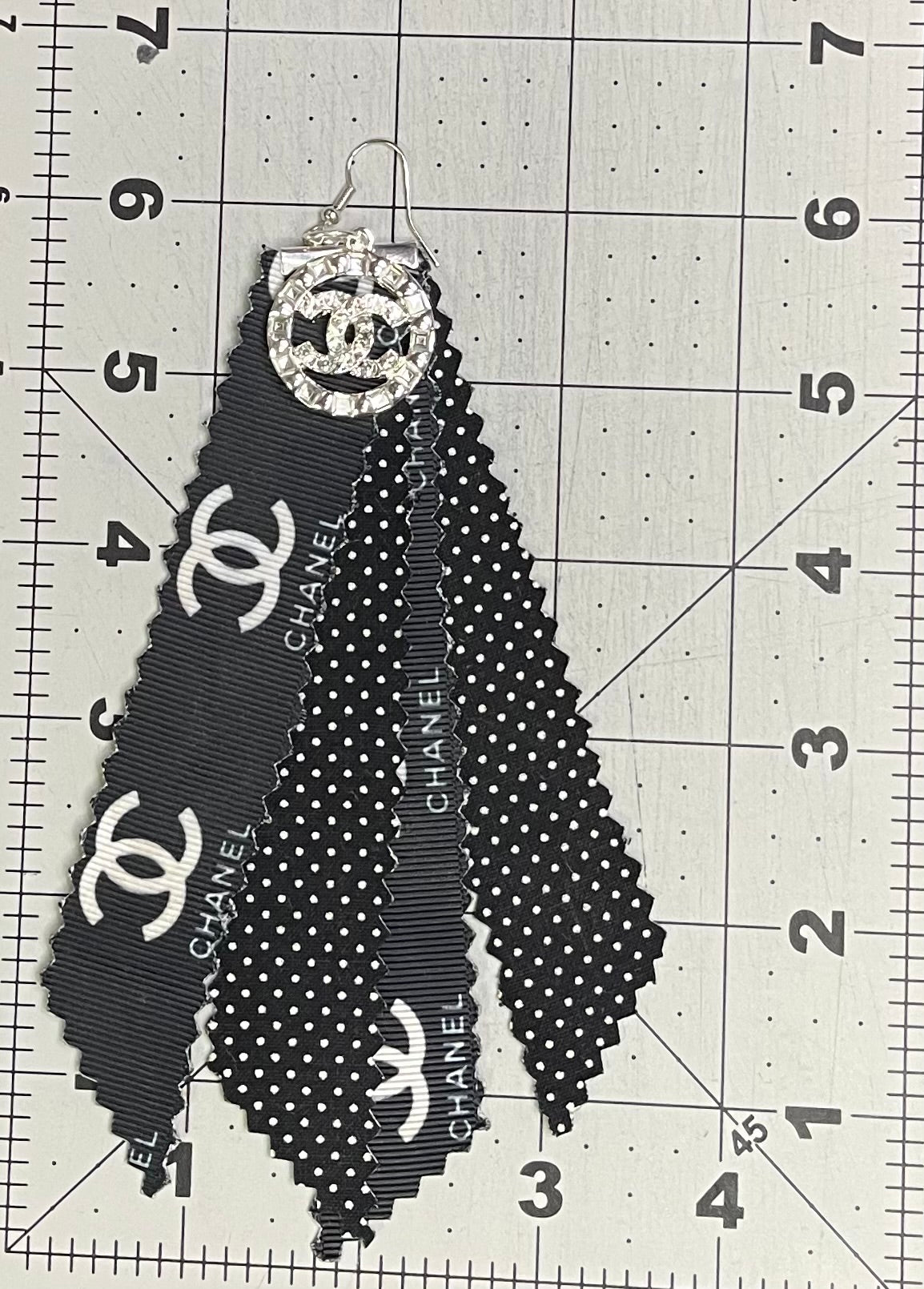 Elevated Signature Mixed Print Tassel Earrings