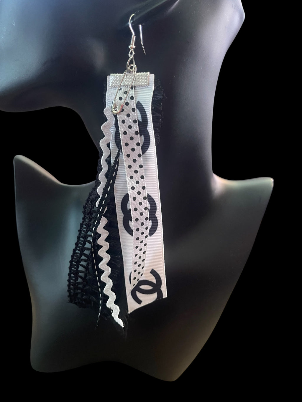 Elevated Signature Mixed Print Tassel Earrings