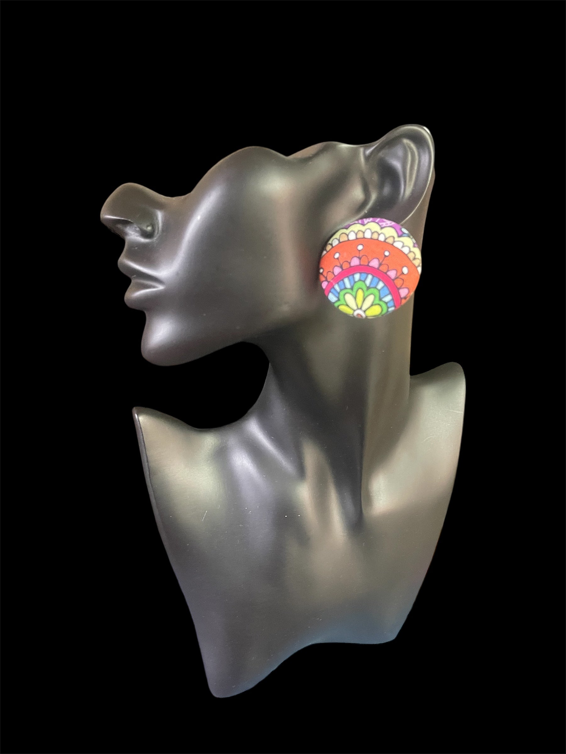 Kustom Button Earrings