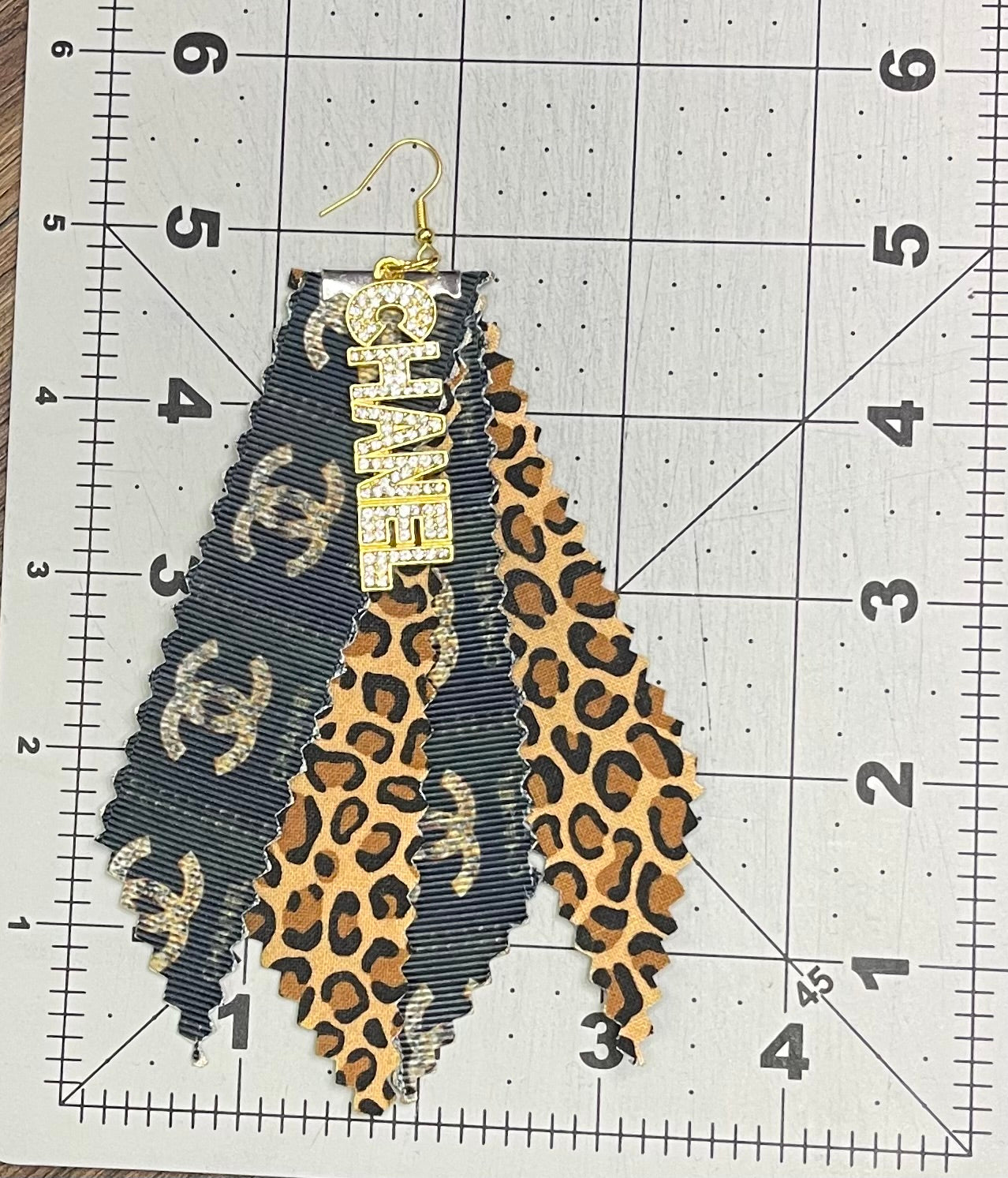 Elevated Signature Mixed Print Tassel Earrings