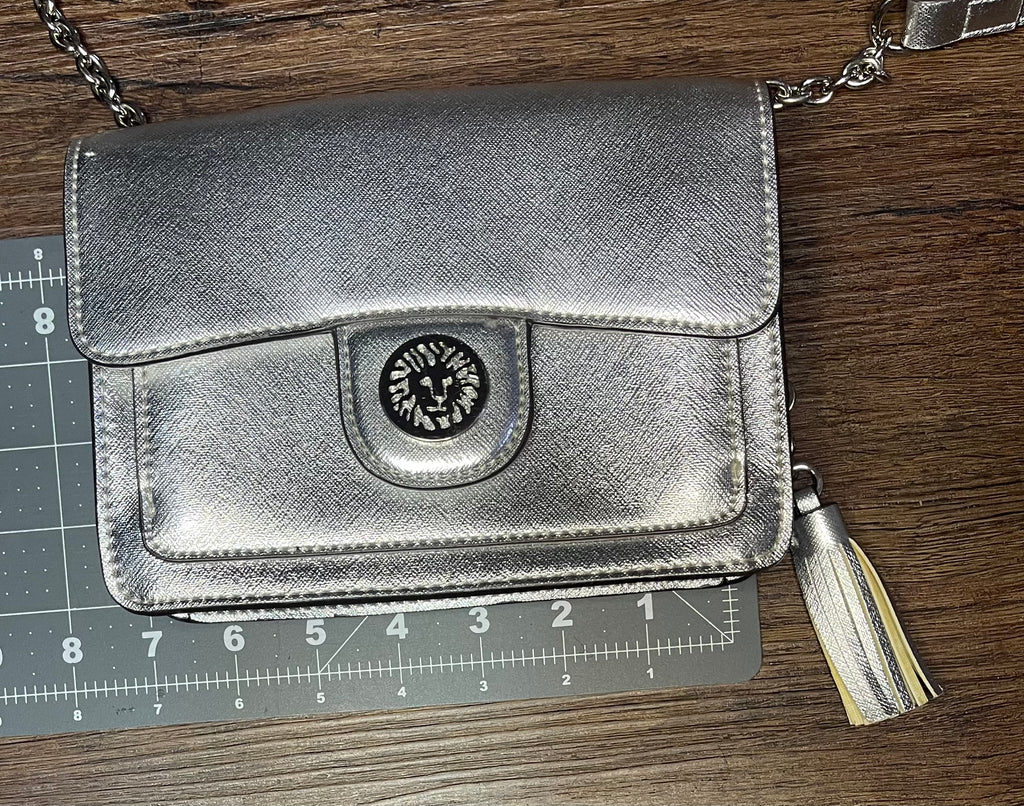 Silver Metallic crossbody bag
