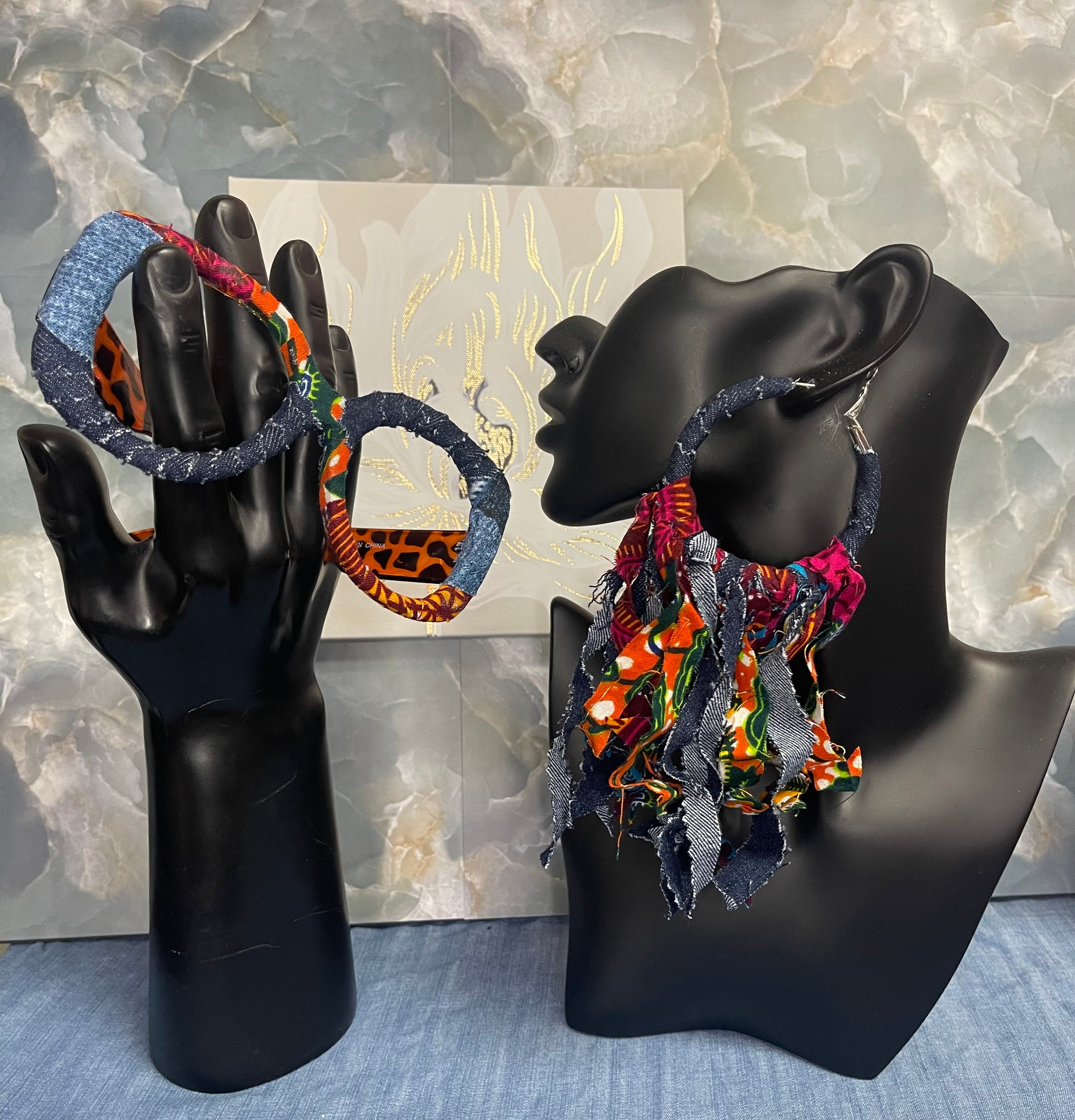 Kustom Tassel Earrings-Boho Denim
