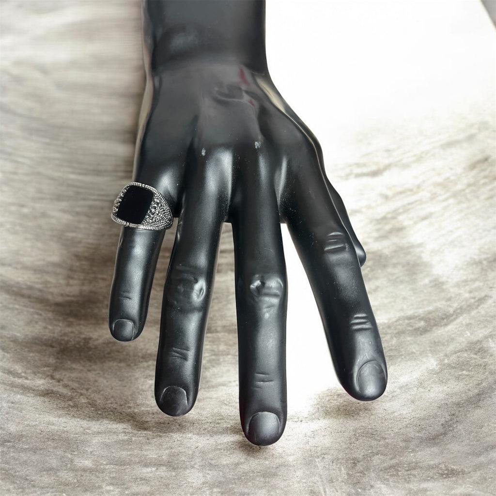 Black Stone Men's Fashion Ring