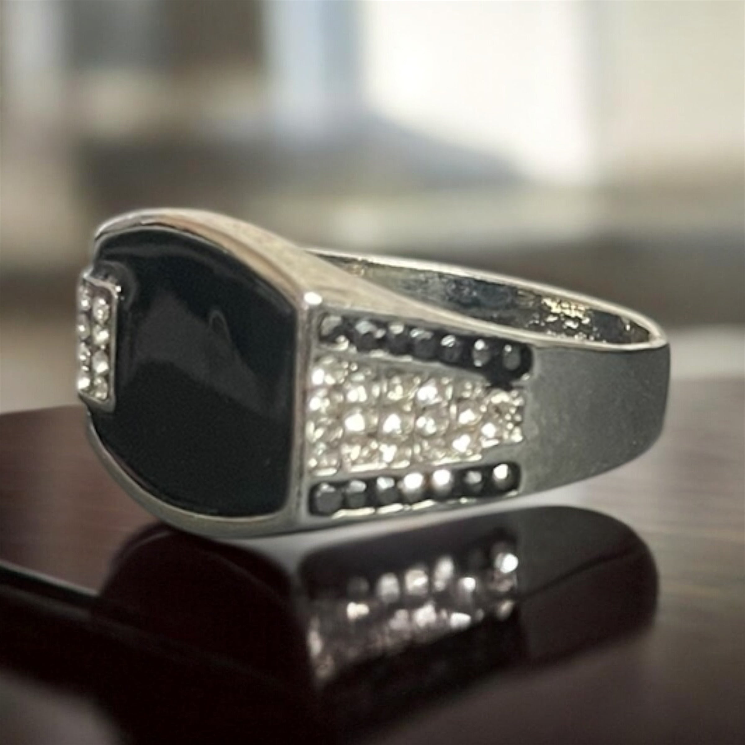 Black Stone Men's Fashion Ring