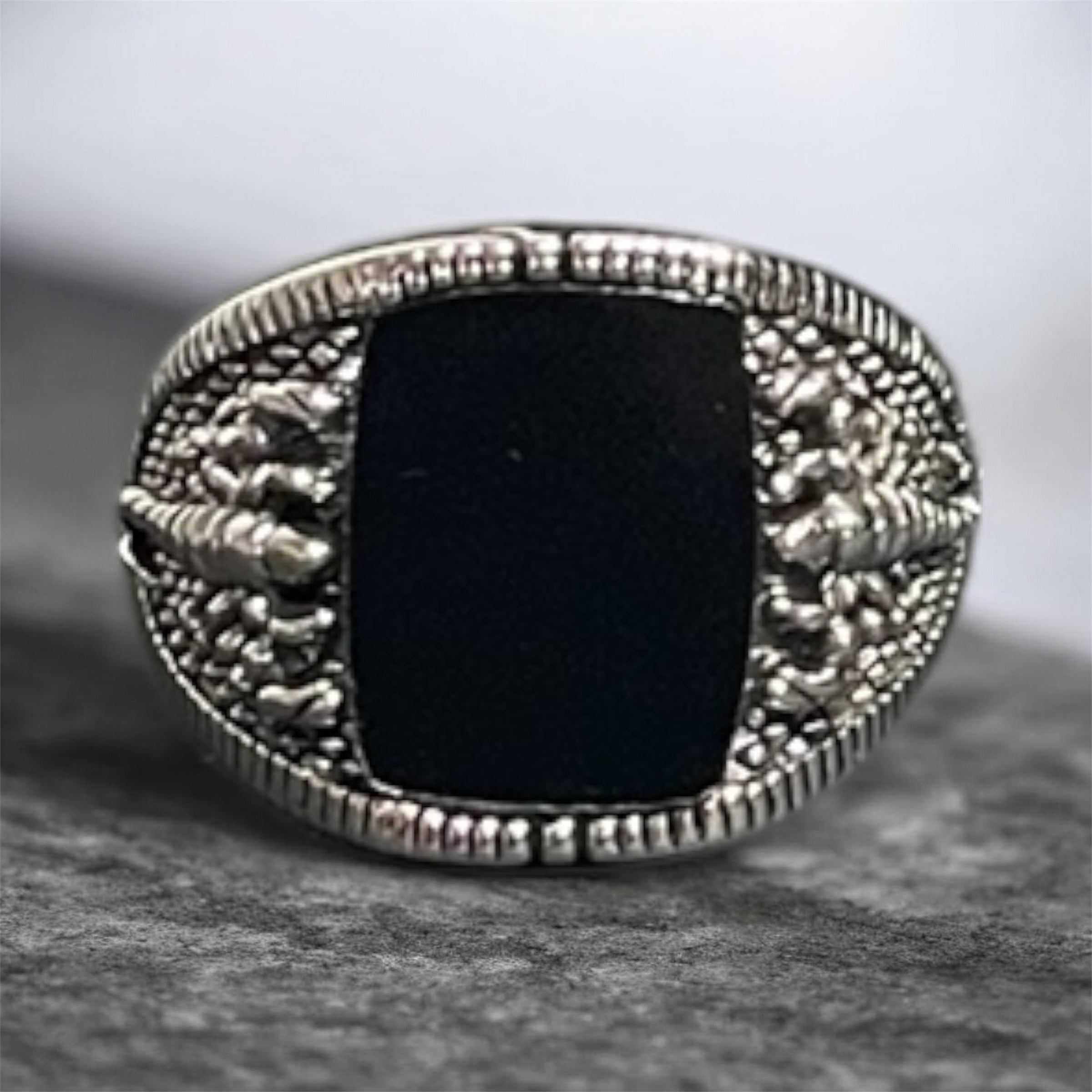 Black Stone Men's Fashion Ring
