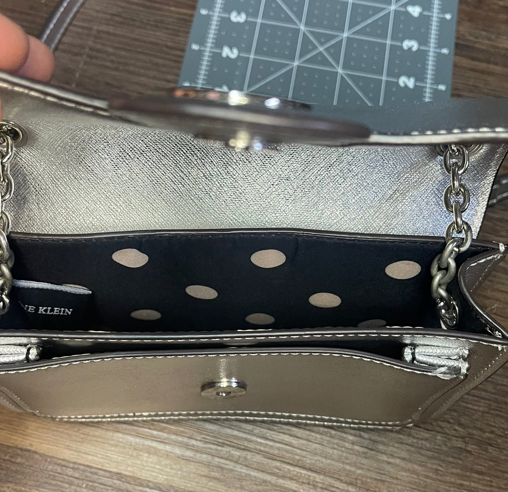Silver Metallic crossbody bag