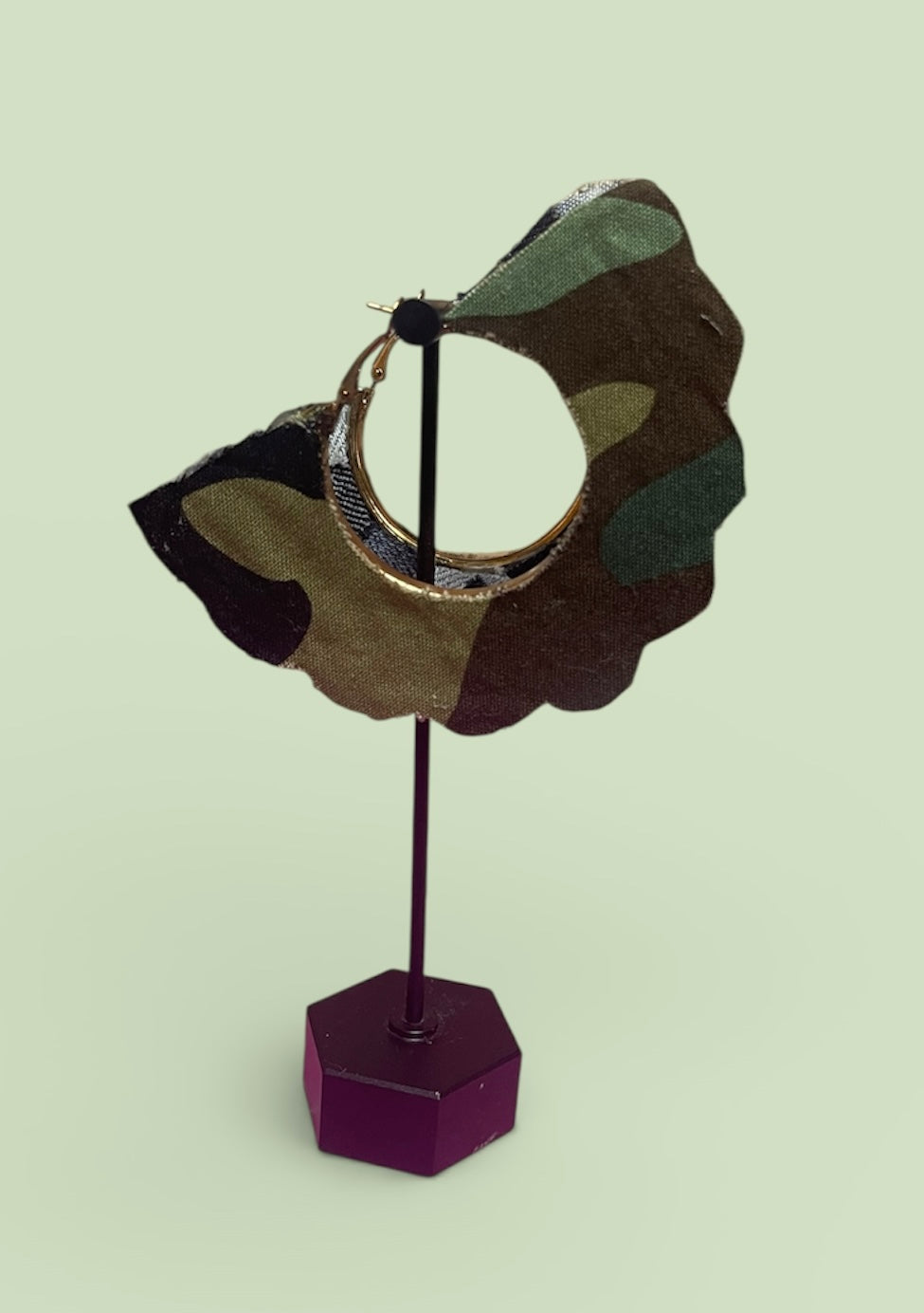 Kustom Earrings-Demin meets Camo
