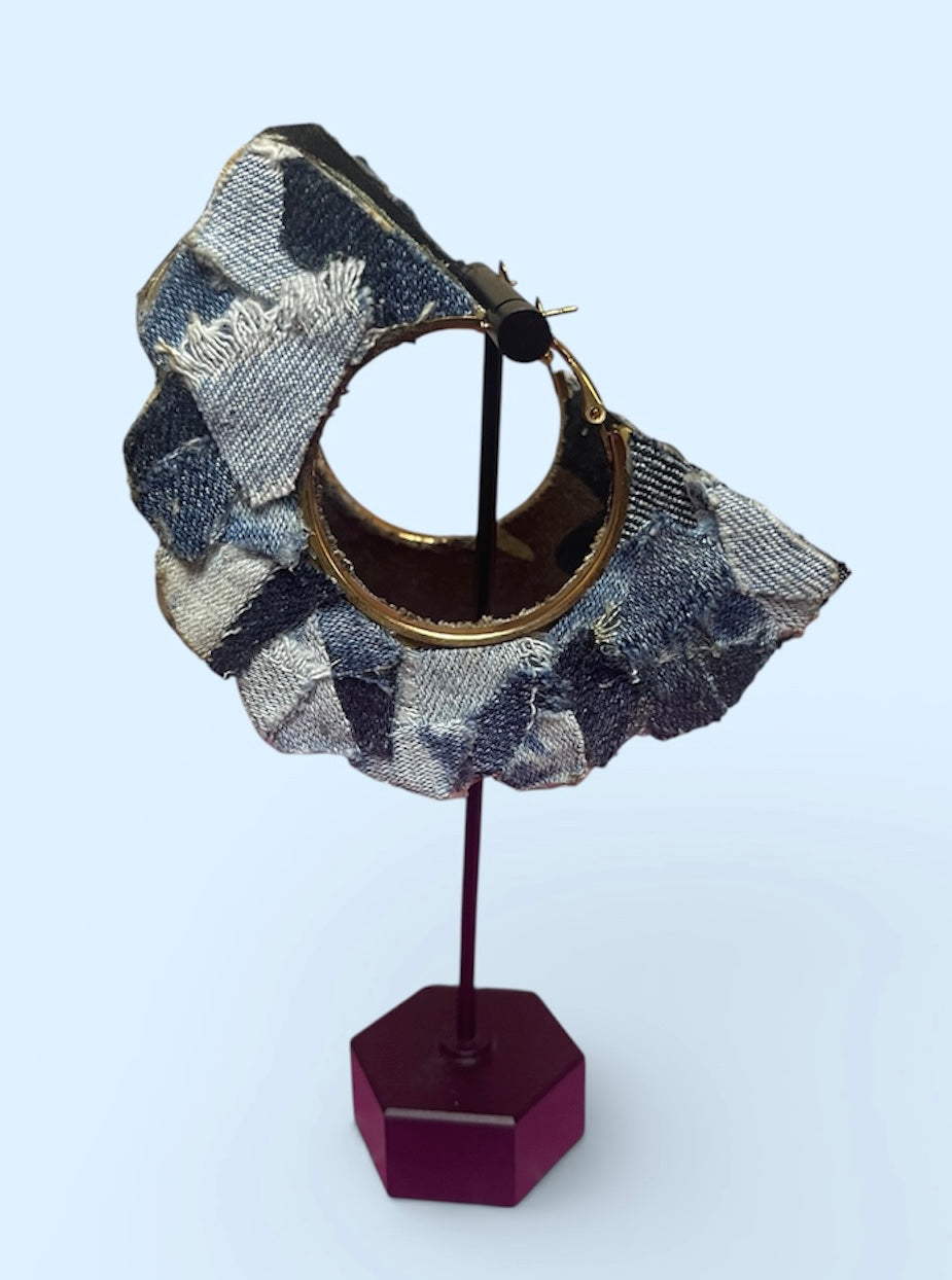 Kustom Earrings-Demin meets Camo