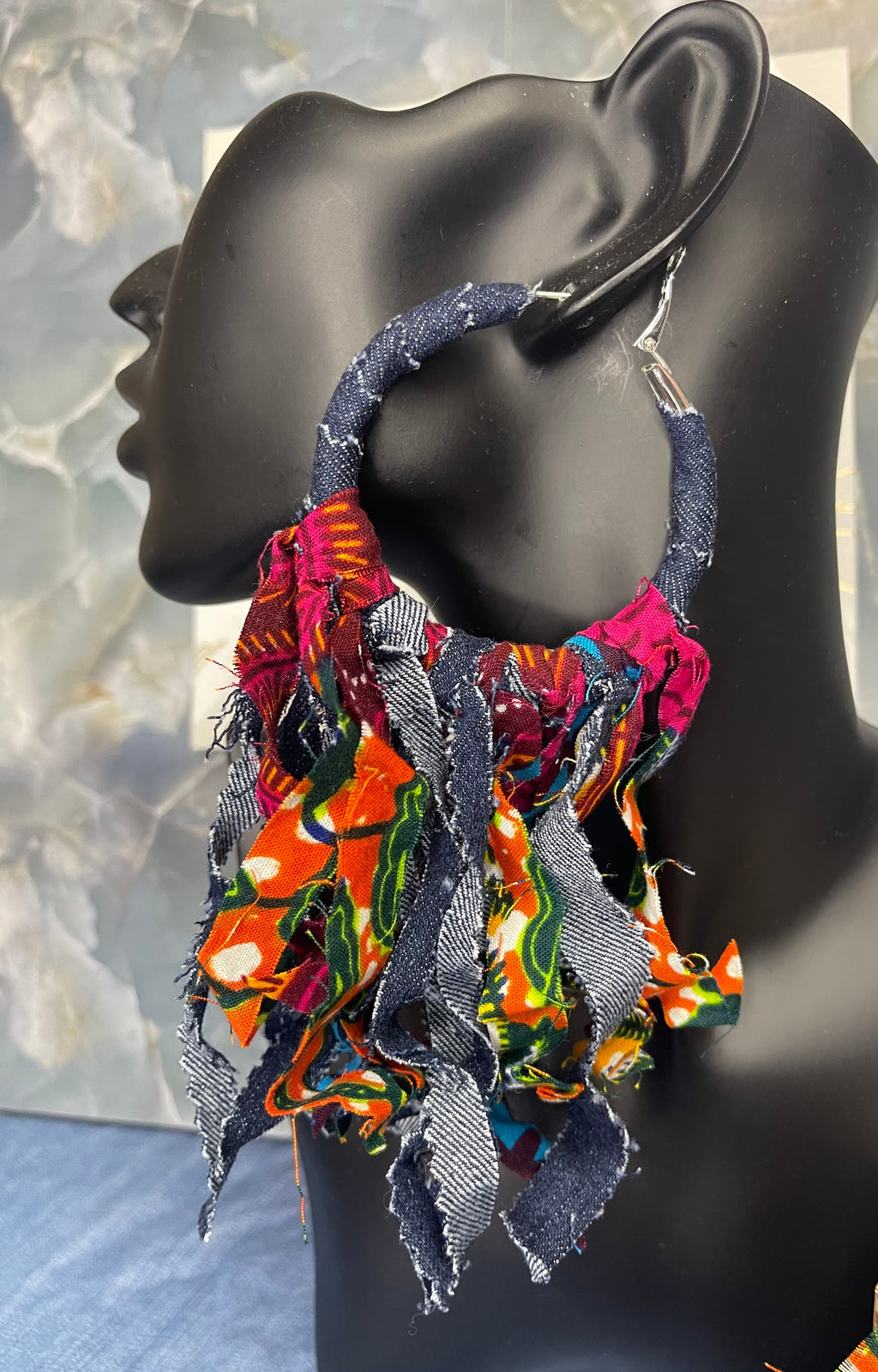 Kustom Tassel Earrings-Boho Denim