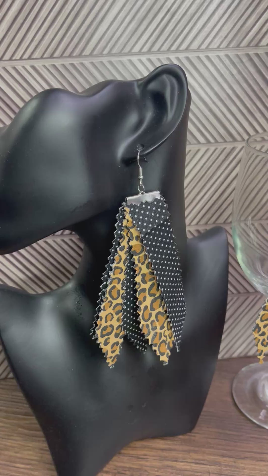 Signature Mixed Print Tassel Earrings