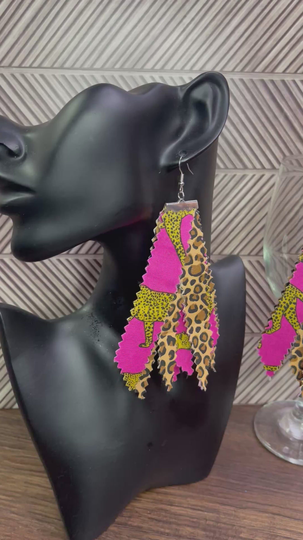 Signature Mixed Print Tassel Earrings