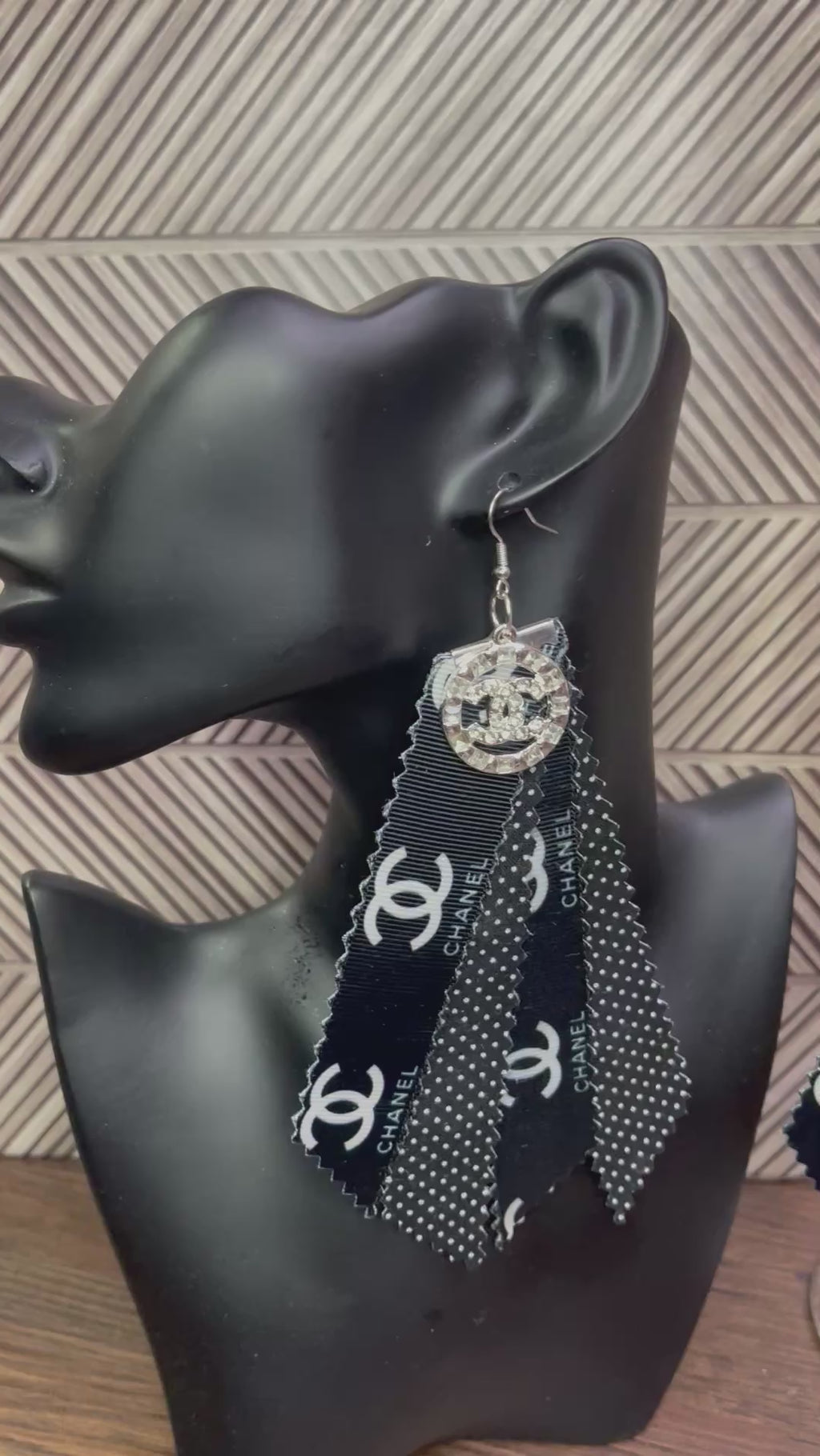 Elevated Signature Mixed Print Tassel Earrings