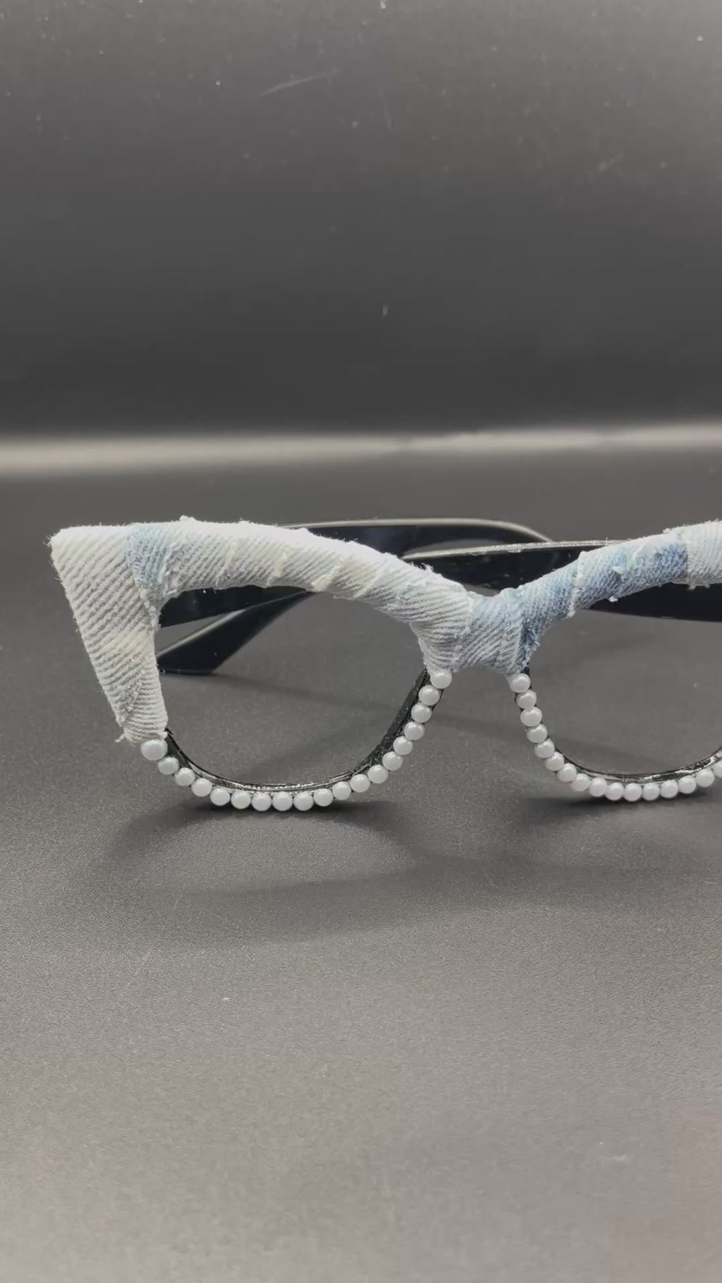 Kustom No Lense Glasses Denim Cateye